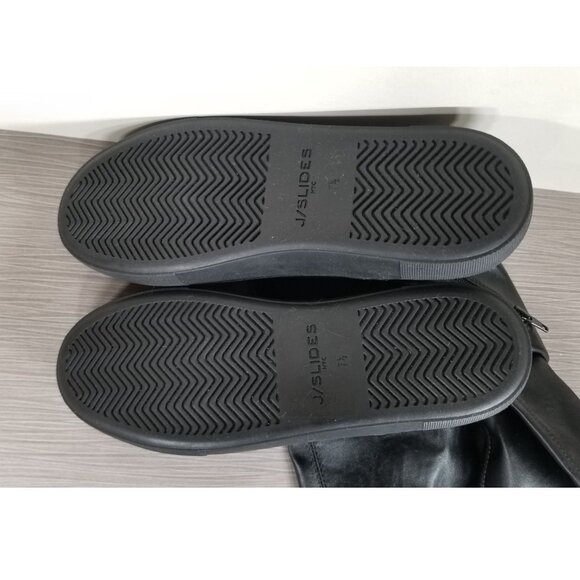 J/Slides ARY-B Over-The-Knee Boot, Black Faux Leather, Womens Various Sizes - Picture 8 of 8